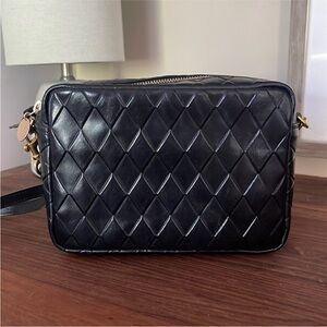 Clare V Midi Sac Black Diamond Quilted Leather Bag